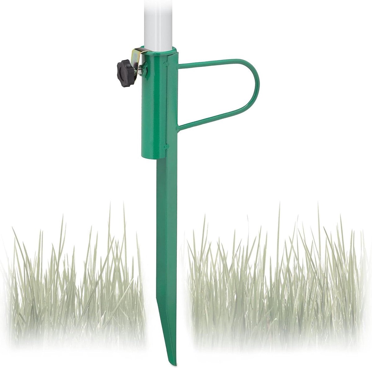 Grondanker voor parasolstokken tot 32 mm - Metaal - Staal - Groen