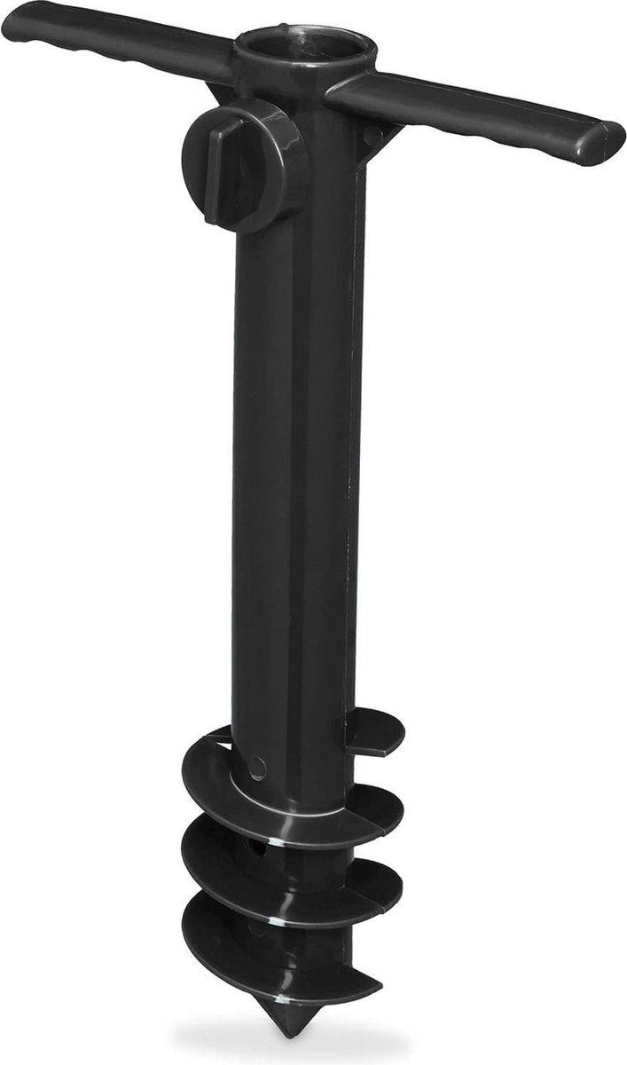 Goedkoopste Grondanker voor parasol en droogmolen - strand tuin camping - 19-32 mm - parasolhouder kunststof zwart