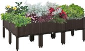 Outsunny - Verhoogde Plantenbak - met Afwateringsgaten - Bruin - 845-439V02