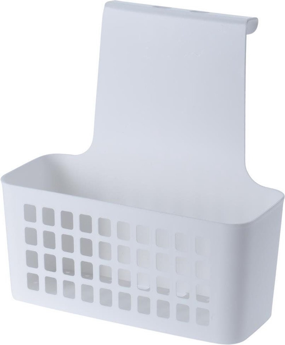 Keukendeur Organizer Plastic Wit 23,5x10x24 cm - Keukenkast - Deur Keukenrek - Opbergbakje Hangend