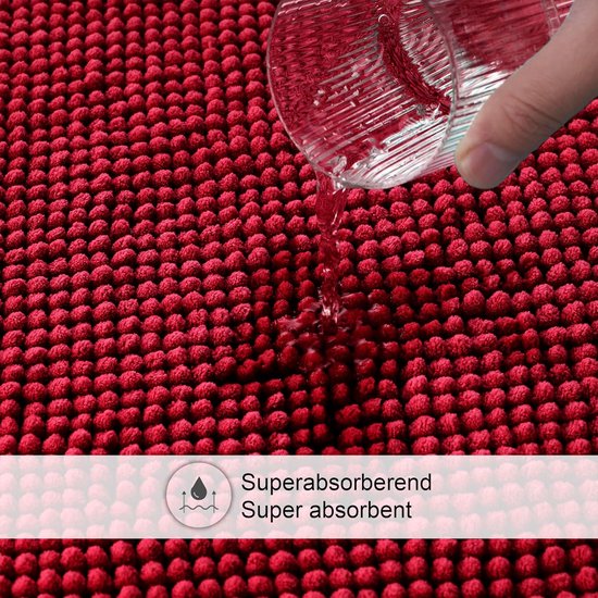 Decomira Badmat Anti-Slip | Super absorberend en machinewasbaar | Te combineren als badmat set | Voor de badkamer, douche, bad of als WC mat | Roze - 70x120 cm