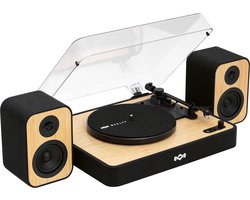 House of Marley Revolution Bluetooth Platenspeler met speakers - Met Passieve boekenplank Speakers - LP Speler - Ingebouwde Stofkap - Audio Technica Element - Vinyl - Gemaakt van Duurzame Materialen House of Marley Revolution Bluetooth Platenspeler met speakers - Met Passieve boekenplank Speakers - LP Speler - Ingebouwde Stofkap - Audio Technica Element - Vinyl - Gemaakt van Duurzame Materialen