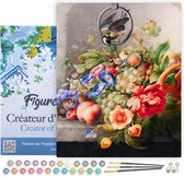 Figured'Art Schilderen op Nummer Volwassenen canvas Paard en veulen - Handwerk acrylverf Kit DIY Compleet - 40x50cm zonder frame