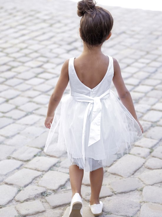 Vertbaudet Robe de cérémonie fille en satin et tulle