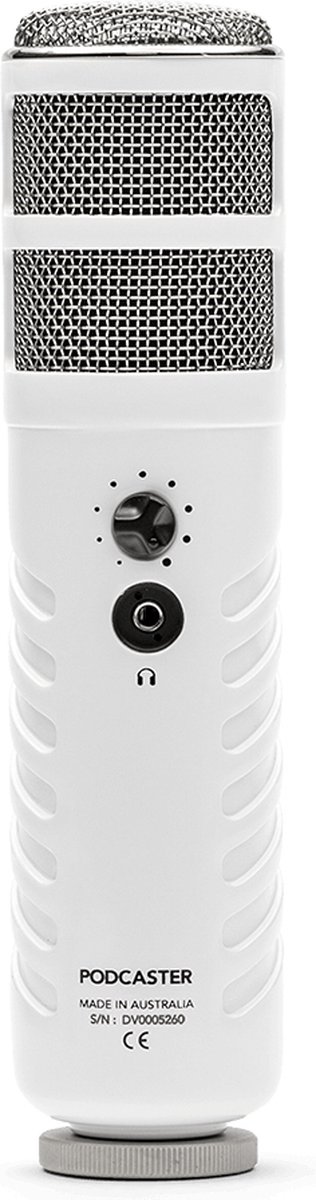 RØDE Podcaster – Wit – USB Podcastmicrofoon