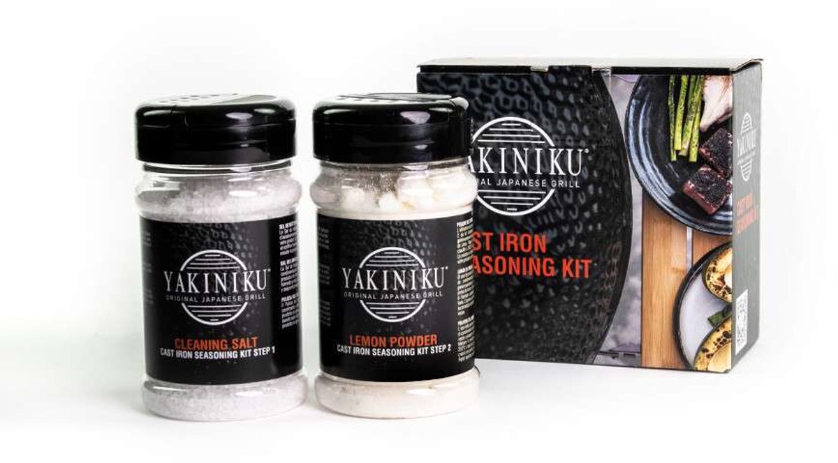 Yakiniku - BBQ Accesoire Gietijzer Seasoning & Cleaning Kit - Glas - Multicolor -