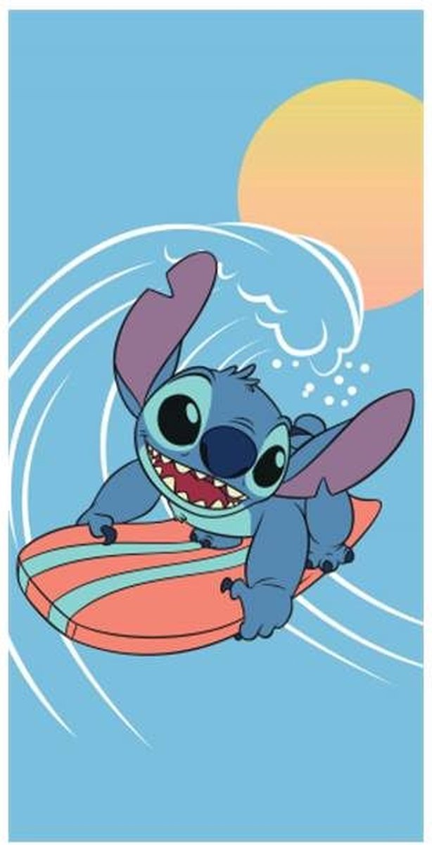 Stitch Strandlaken - 70x140 cm - Blauw