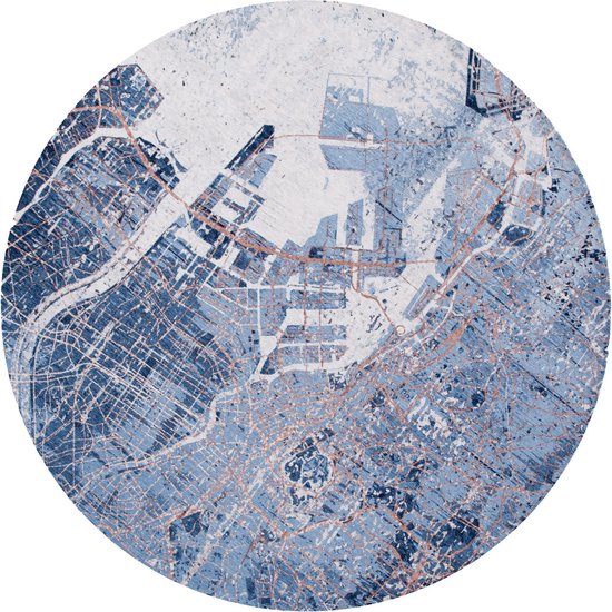 Foto: Louis de poortere vloerkleed conductive blue blauw 240x240cm