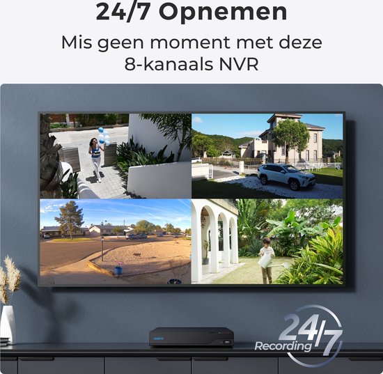 Reolink 8-kanaals PoE NVR Recorder voor 24/7 opname, 2 TB HDD ingebouwd, Ondersteuning tot 16 MP, Tot 12 TB opslagcapaciteit van Reolink — afbeelding 4
