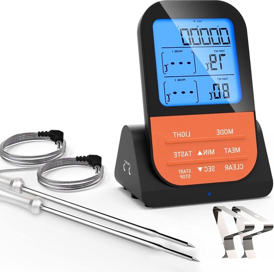 Nedis KATH105BK Vleesthermometer Alarm / Timer LCD-Scherm 0 - 250 ° C