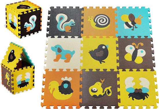 Moby-System Puzzlematte für Babys - Krabbelmatte & Krabbeldecke, 150 x 150 cm, schadstofffreie Spielmatte für Jungen & Mädchen, geruchlos, wasserdicht, extragroß