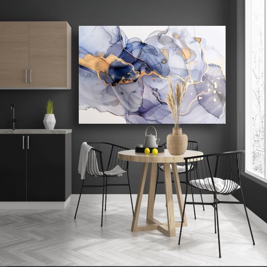 Peintures sur verre art abstrait - Peinture art moderne sur verre - Peinture Salon - Décoration murale classique - Peintures plexiglas - Peintures verre acrylique 75x50 cm