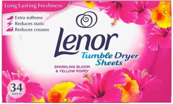 Lenor Droogtrommeldoekjes Pink Blossom - 6x34Sheets - Voordeelverpakking