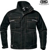 SIR SAFETY GEMINI Lente Werkjas HEREN Veiligheidsjas Zwart - Voor Lente en Herfst - Stretchstof