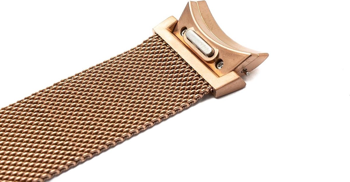 Milanese armband metaal Fitbit Versa 4 3 2 Sense roze metallic Eine Grösse