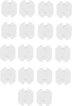 Stopcontactbeveiliging - 18x stuks - wit - stopcontactbeschermers - kinderbeveiliging