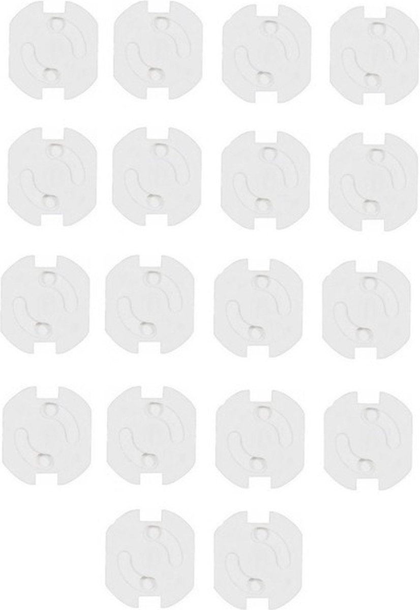 Stopcontactbeveiliging - 18x stuks - wit - stopcontactbeschermers - kinderbeveiliging