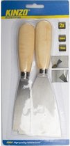 Kinzo Plamuurmessen - 2 stuks - 3 cm / 7,4 cm - schildersmes set