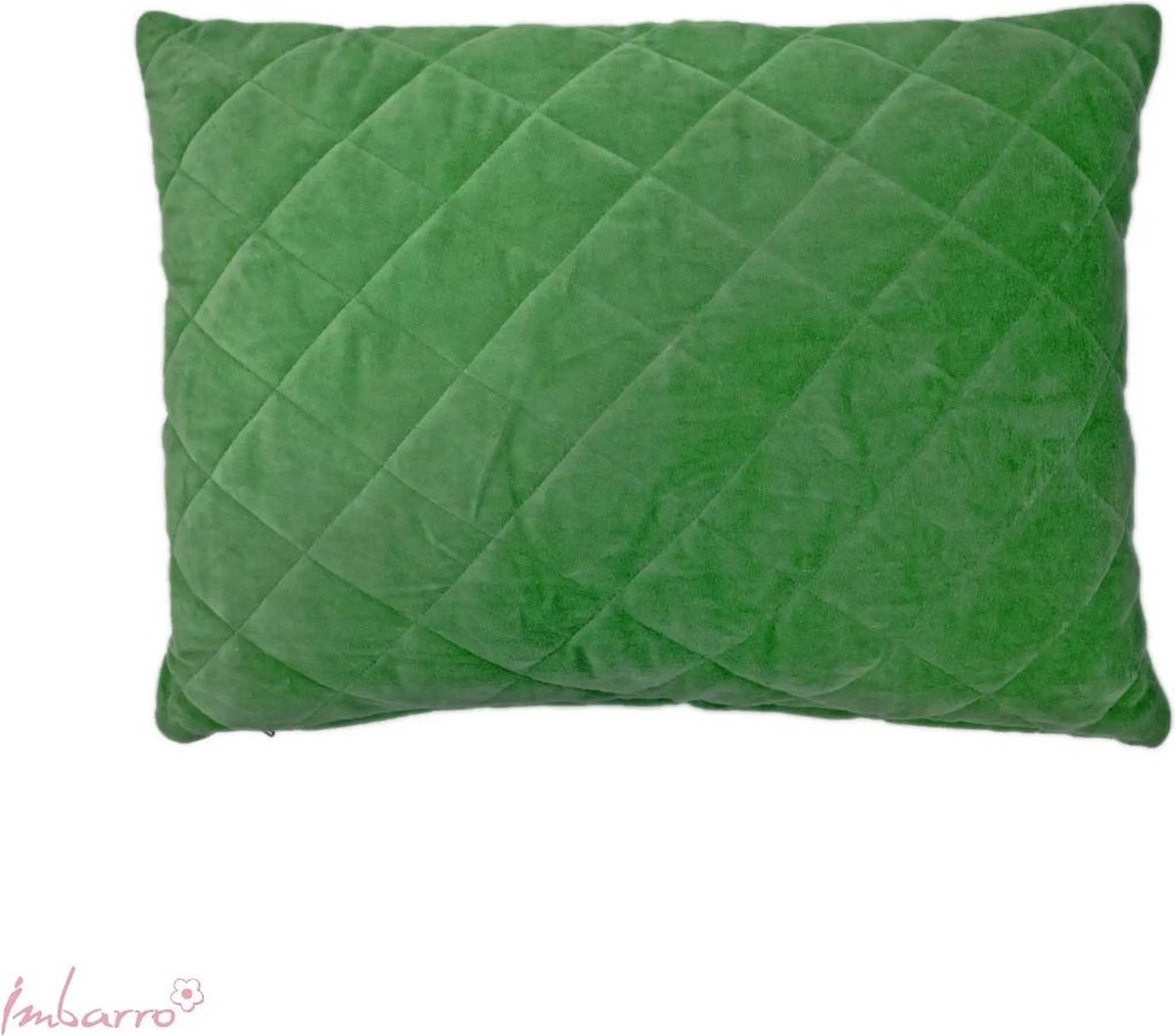 Imbarro - Kussen - Sierkussen - Zaya - Green - Groen - 100 % katoen velvet - 35x50cm