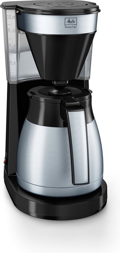 Melitta Easy II Top Therm Steel Koffiezetapparaat RVS/Zwart