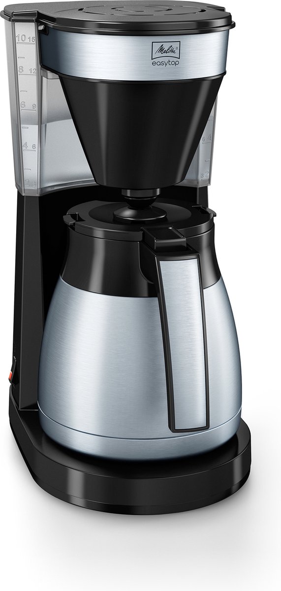 Melitta Easy II Top Therm Steel Koffiezetapparaat RVS/Zwart
