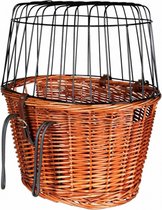 Trixie - Fietsmand met Draadkoepel - Voorop - Naturel - 44X48X33 cm