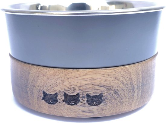 Adori Voerbak 11 cm - Kattenvoerbak - Donkergrijs