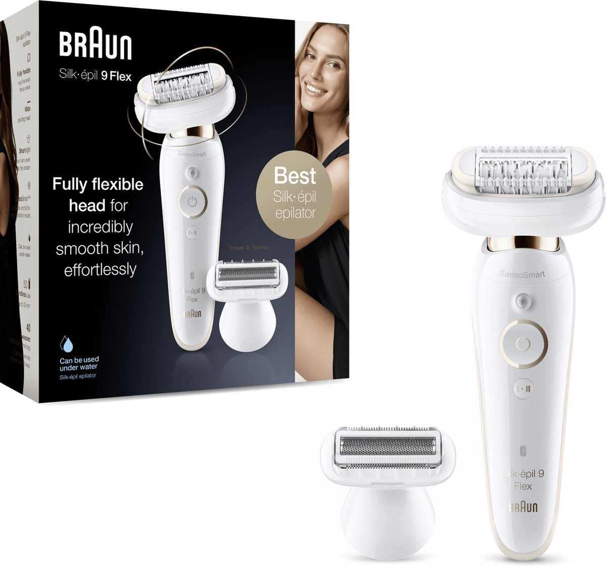 Braun Silk-épil 9 Flex, Epilator Voor Makkelijker Ontharen, 4 extra’s, etui, 9-006 Flex thumbnail 3