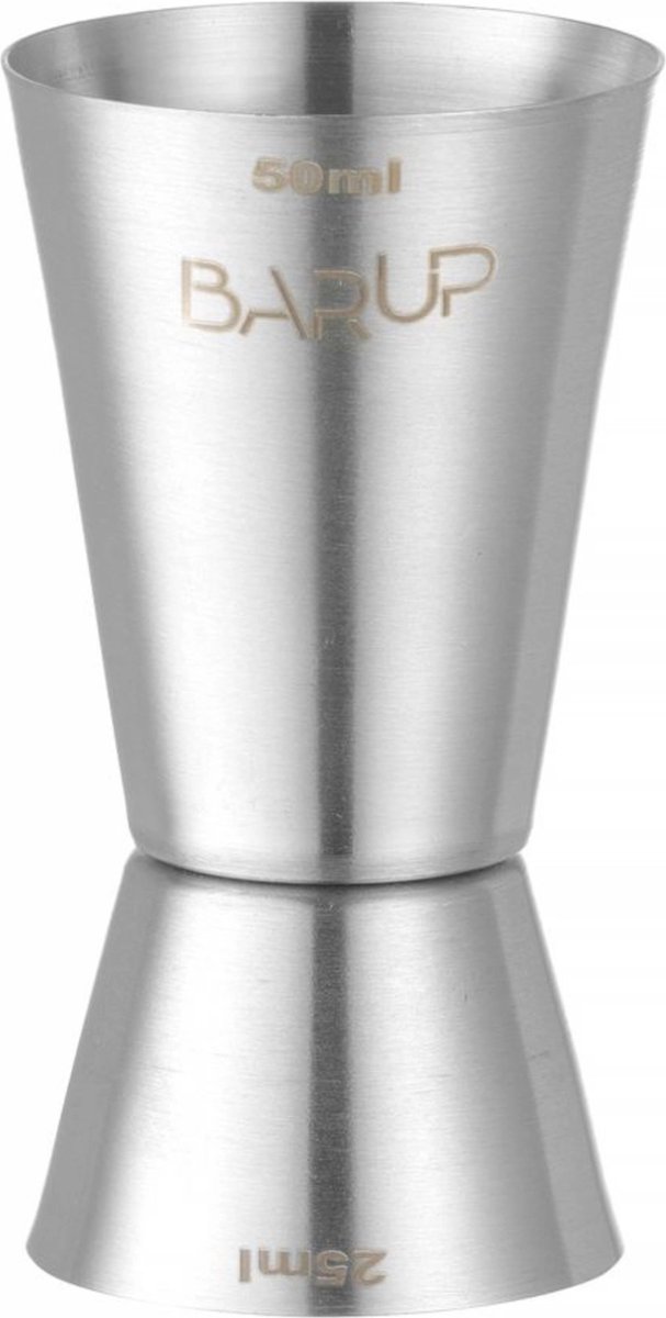 BarUp Klassiek barmaatje – roestvast staal – 25/50 ml – vaatwasmachinebestendig