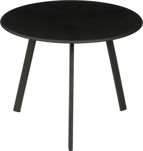 Mica Decorations Bijzettafel voor Buiten - H30 x Ø38 cm - Metaal - Zwart