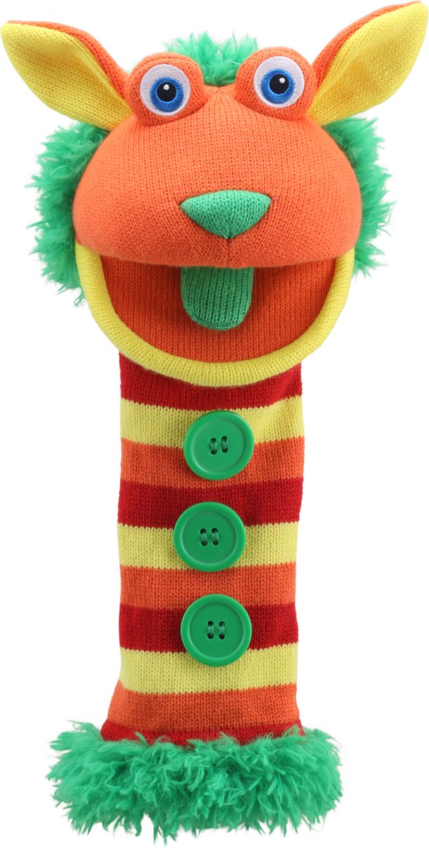 THE PUPPET COMPANY Handpop - Eco Sockettes - Buttons - 38X14X13Cm - Met Pieper - 18 Maanden