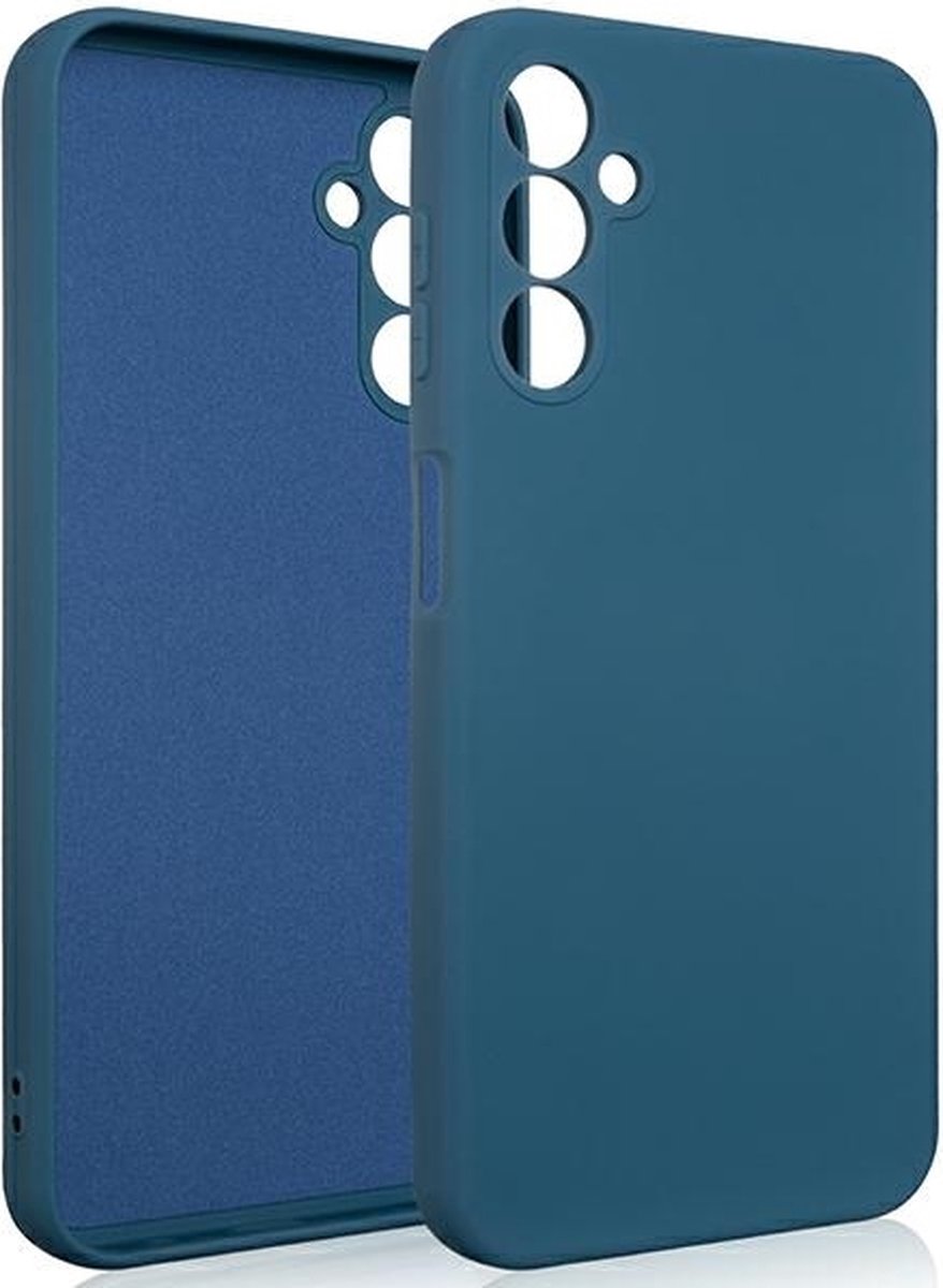 Beline Hoesje Siliconen Samsung A14 5G A146 blauw/blauw