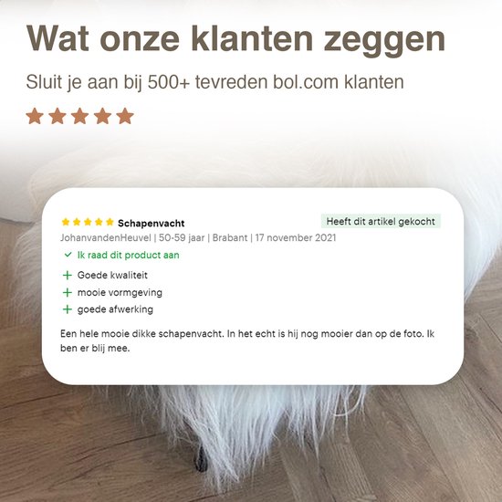 Peau de mouton Islande Wit - L/XL 100-120 cm - Tapis - 100% Réel