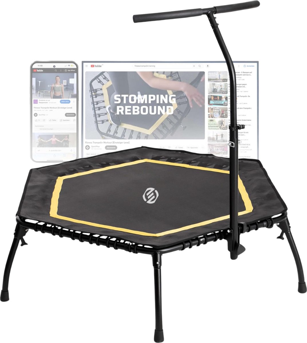 Equivera Rebounder Trampoline - Rebouncer - Mini Trampoline - Rebounder Training - Fitness Trampoline - Indoor