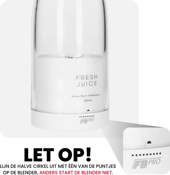 Blauwe Draadloze Blender To Go - Smoothie maker voor onderweg! - Draagbare mini blender blauw - Mixer voor smoothies - Draadloos opladen mogelijk! - Handmixer voor gezonde drankjes van Merkloos — afbeelding 4