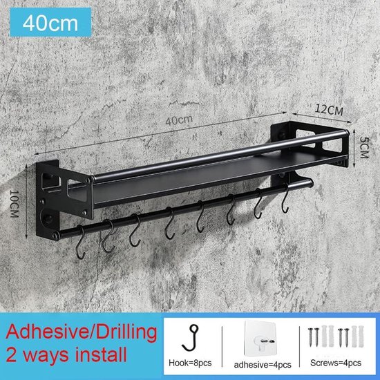 Ophangbare RVS Keukengerei Set - 9 Delig