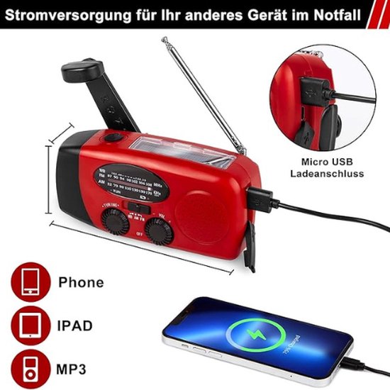 Draagbare AM FM Radio | Buitenshuis Radio | Draagbare AM FM Stereo Speler Met Koptelefoonaansluiting Voor Storm Tornado Camping Buitenactiviteiten Voor Vrouwen En Mannen