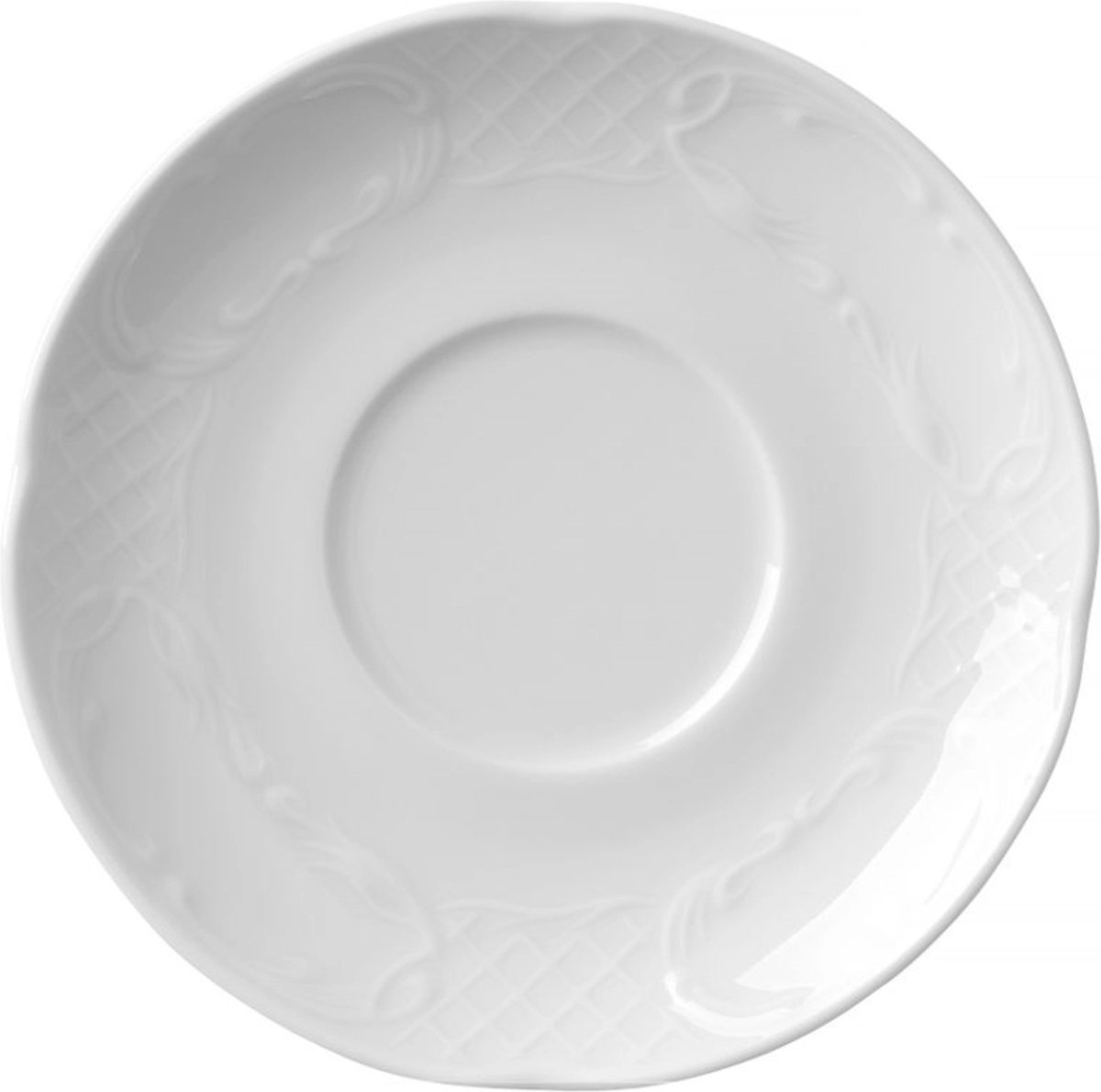 HENDI Schotel – Versterkte randen – Hoogwaardig glazuur – Ø 158 mm – Wit