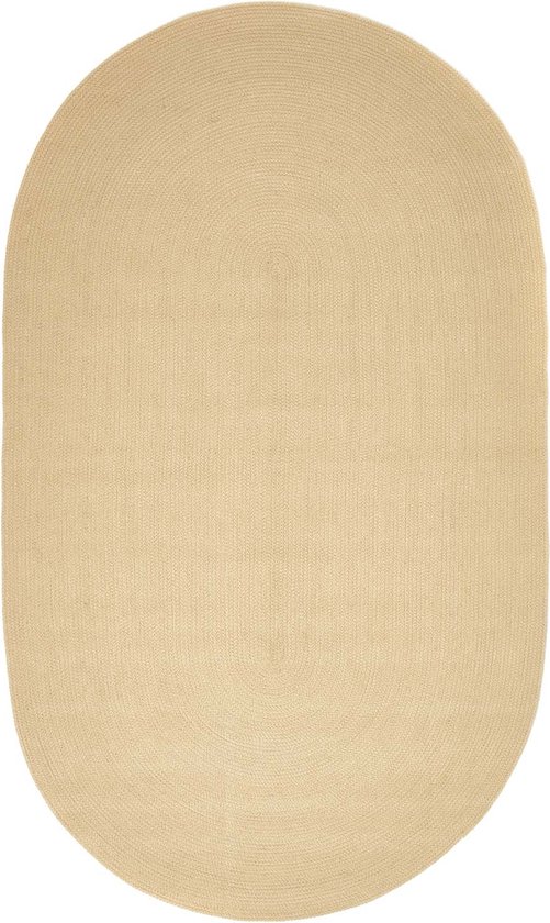 HOMESCAPES Donkergroene handgemaakte gevlochten ovale vloerkleed voor slaapkamer en woonkamer omkeerbaar geweven katoenen klein tapijt, 50 x 80 cm