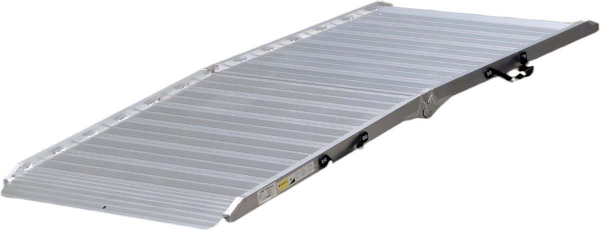Oprijplaat aluminium 400kg 2130 x 900mm inklapbaar bruikbare breedte 850mm MW Tools AOP2004
