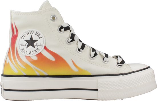 CONVERSE CHUCK TAYLOR ALL STAR LIFT PLATFORM FLAMES Wit 41,5 EU