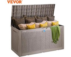 Luxe Opbergbox kussens - Opbergbox met deksel - Buiten - Waterdicht - Hangslot - Opbergdoos - tuinkussenbox - Opbergmand - 380L - 122x54x62cm - Tuinset