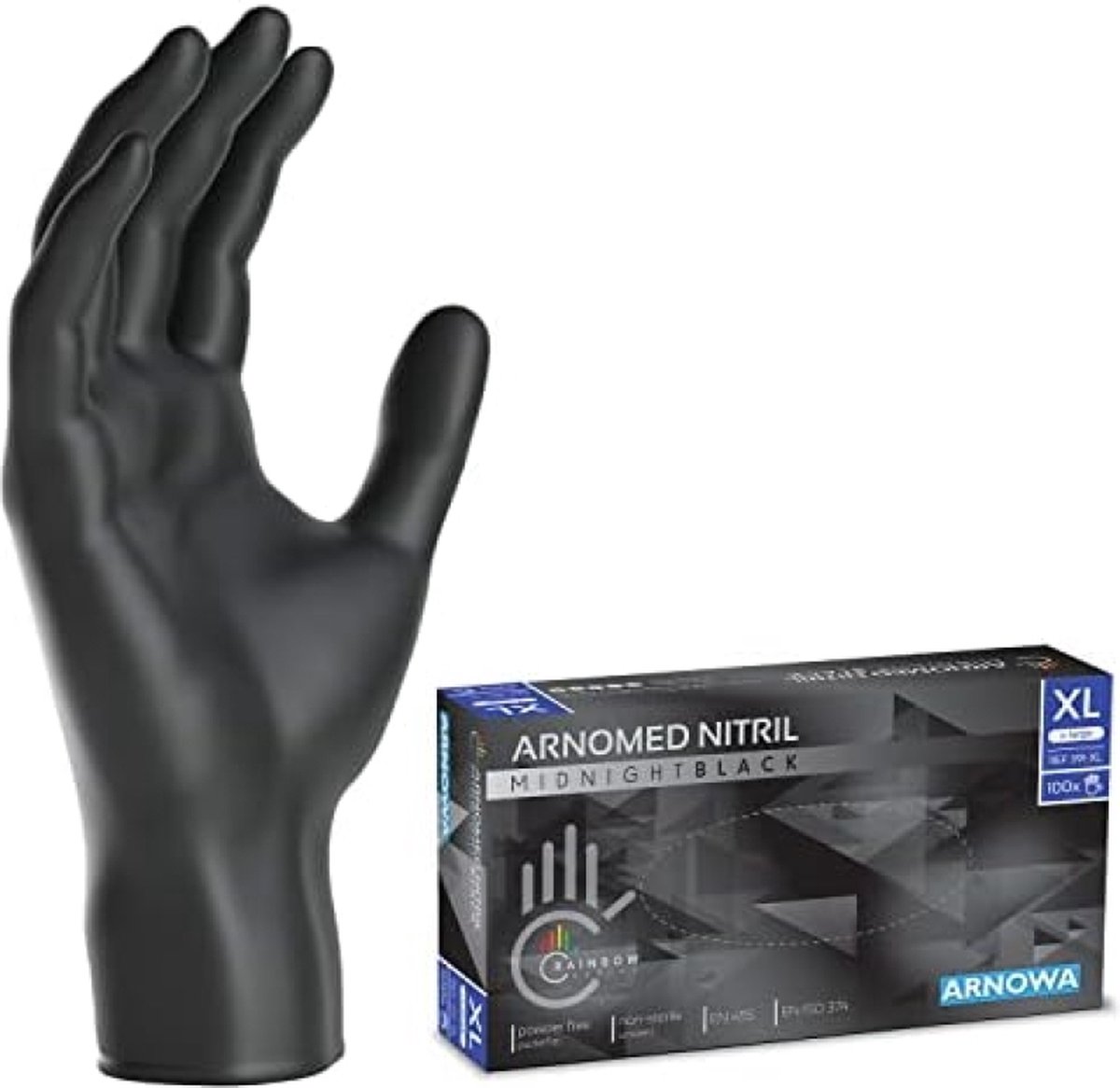 Goedkoopste Wegwerphandschoenen - Zwart - Nitril handschoenen XL, 100 stuks - Poedervrij & latexvrij