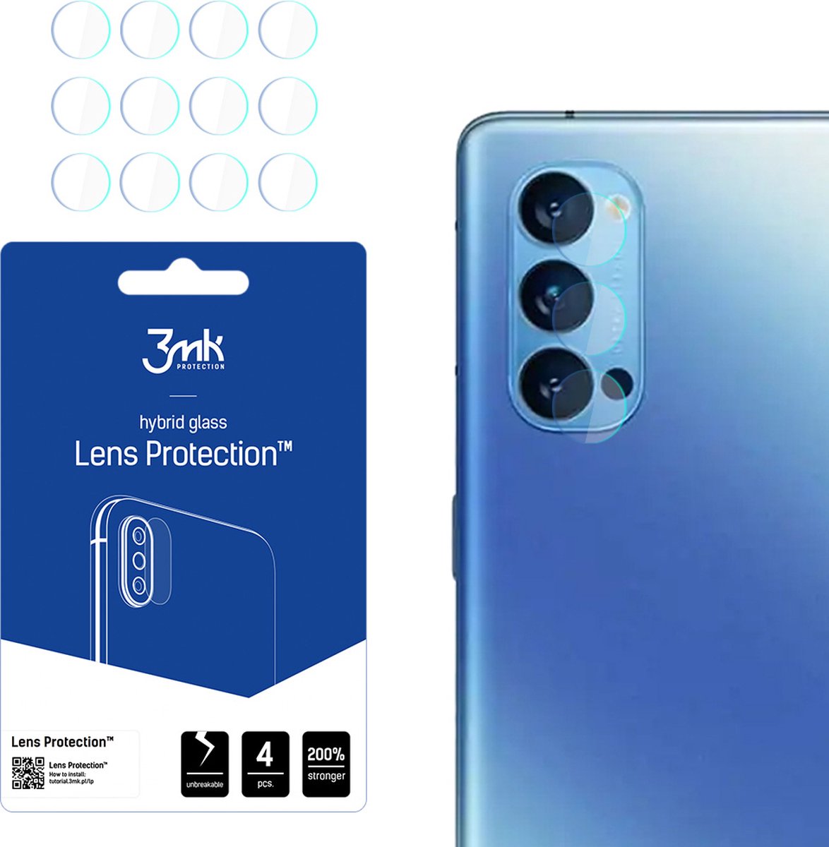 Oppo Reno 4 Pro 5G - 3mk Lens Protection