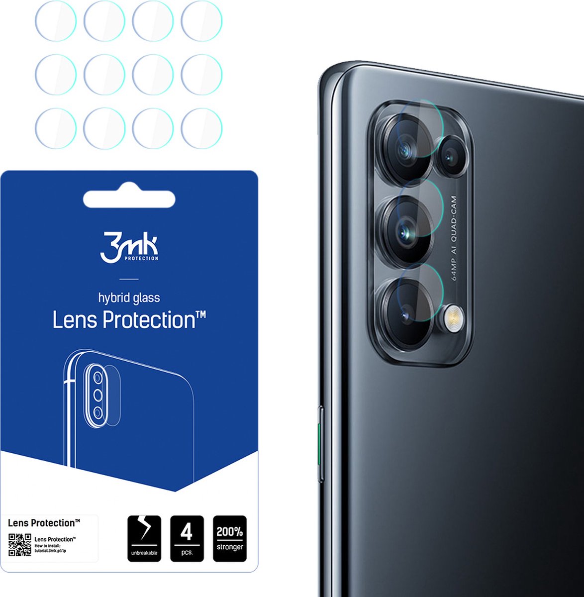 Oppo Reno 5 Pro+ 5G - 3mk Lens Protection