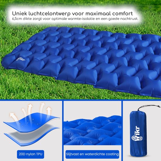Hikr® Luchtbed - Slaapmat - Opblaasbaar matras - Lichtgewicht - Outdoor - Camping - Hiking & Wandelen van HI — afbeelding 3