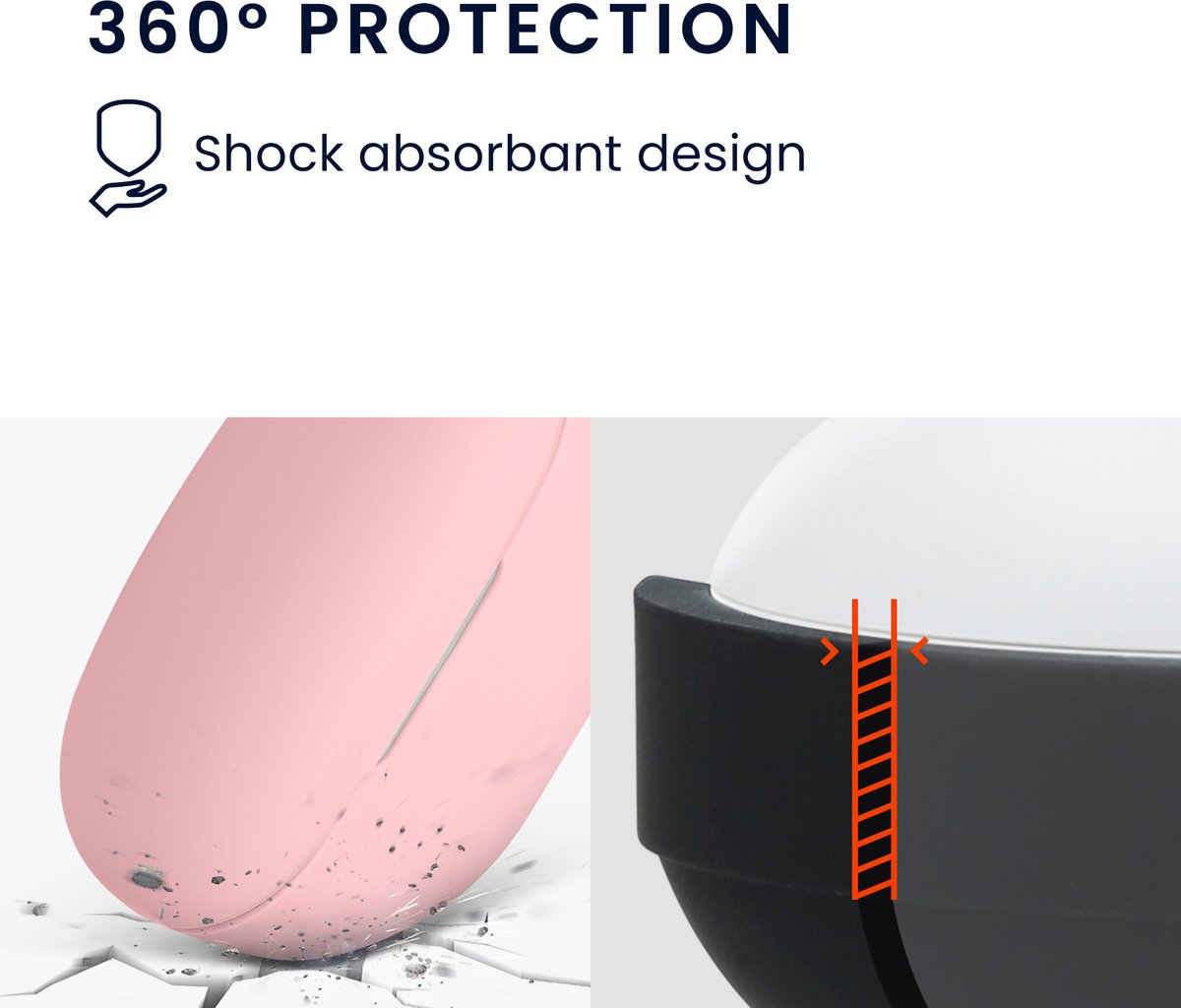 kwmobile Hoes geschikt voor Sony WF-1000XM5 - Siliconen cover voor oordopjes in oudroze – foto 8