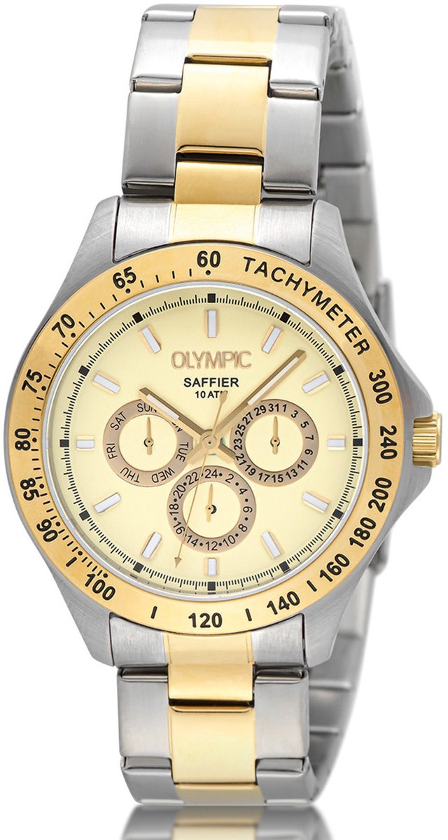 Olympic OL89HSS052B JEFFREY Horloge - Bico - Bracelet - Creme