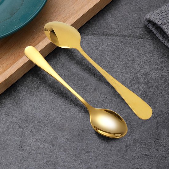 Petite Cuillere Or Jucoan Lot De 16 Mini Cuillères à Expresso De 15,2 Cm En Acier Inoxydable Doré Pour Maison, Restaurant, Café, Lave-vaisselle Cuillere A Cafe Originale