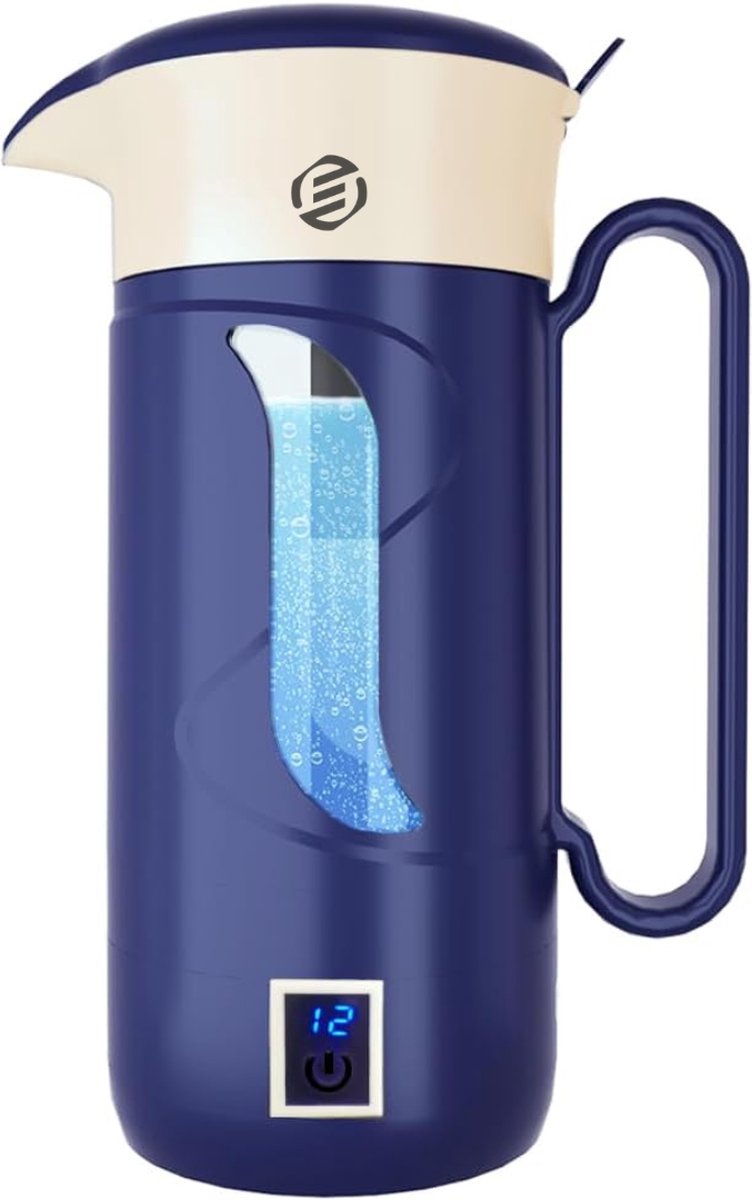 Equivera Hydrogen Waterfles - Hydrogen Generator - Hydrogeen Water - H2 + Hydrogeen - Draagbare Drinkfles - Gezondheid - Incl. E-Book